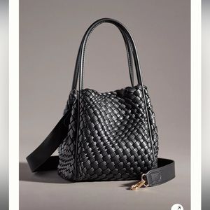 Anthropologie The Woven Mini Hollace Tote